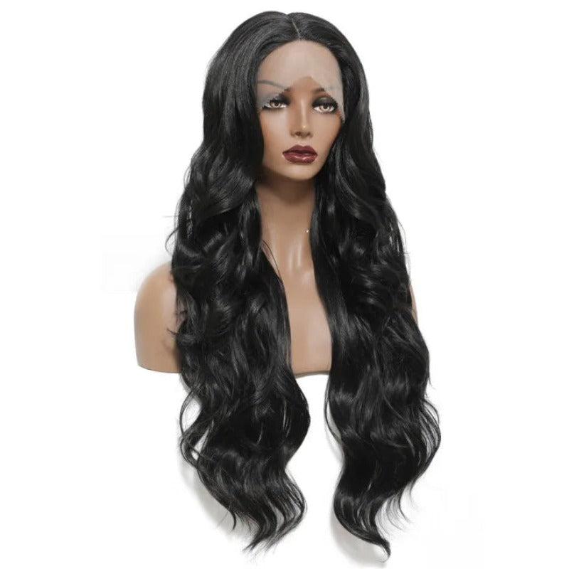 Long Wavy Swiss Lace Front Hair Wig