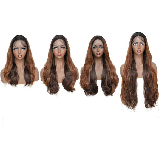 Medium Length Wavy Lace Front Wigs