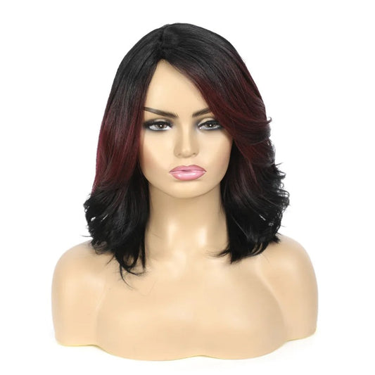 Natural Mid Straight Textured Hair Wig