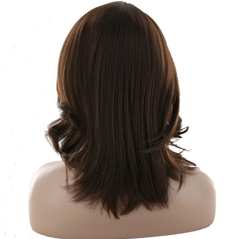 Natural Mid Straight Textured Hair Wig