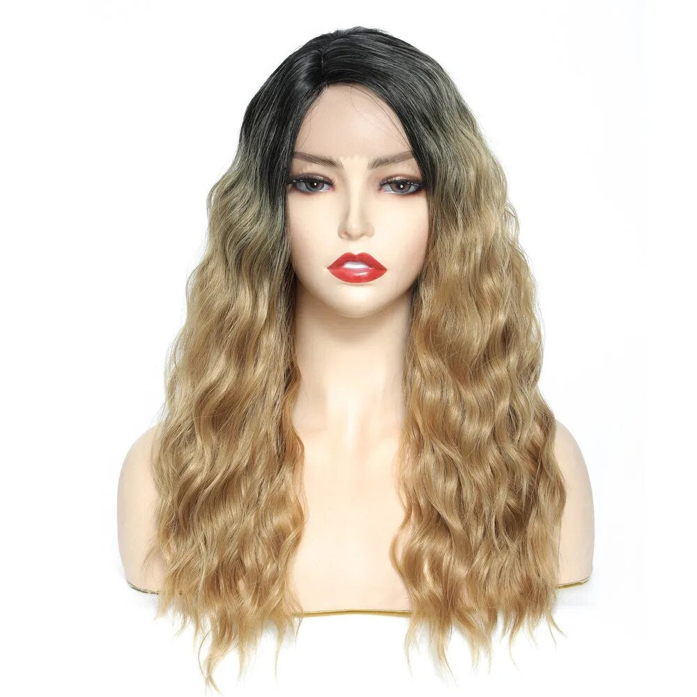 Side Part Natural Wave Synthetic Lace Wigs