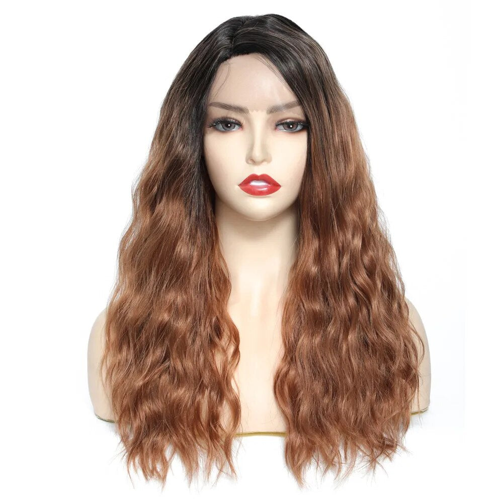 Side Part Natural Wave Synthetic Lace Wigs