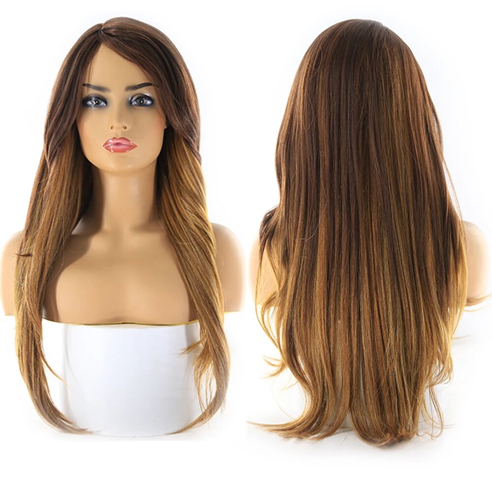 Side Part Synthetic Long Wigs