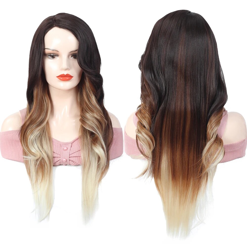 Side Part Synthetic Long Wigs