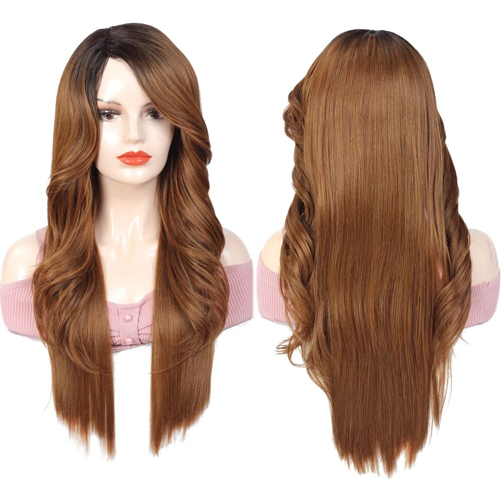 Side Part Synthetic Long Wigs