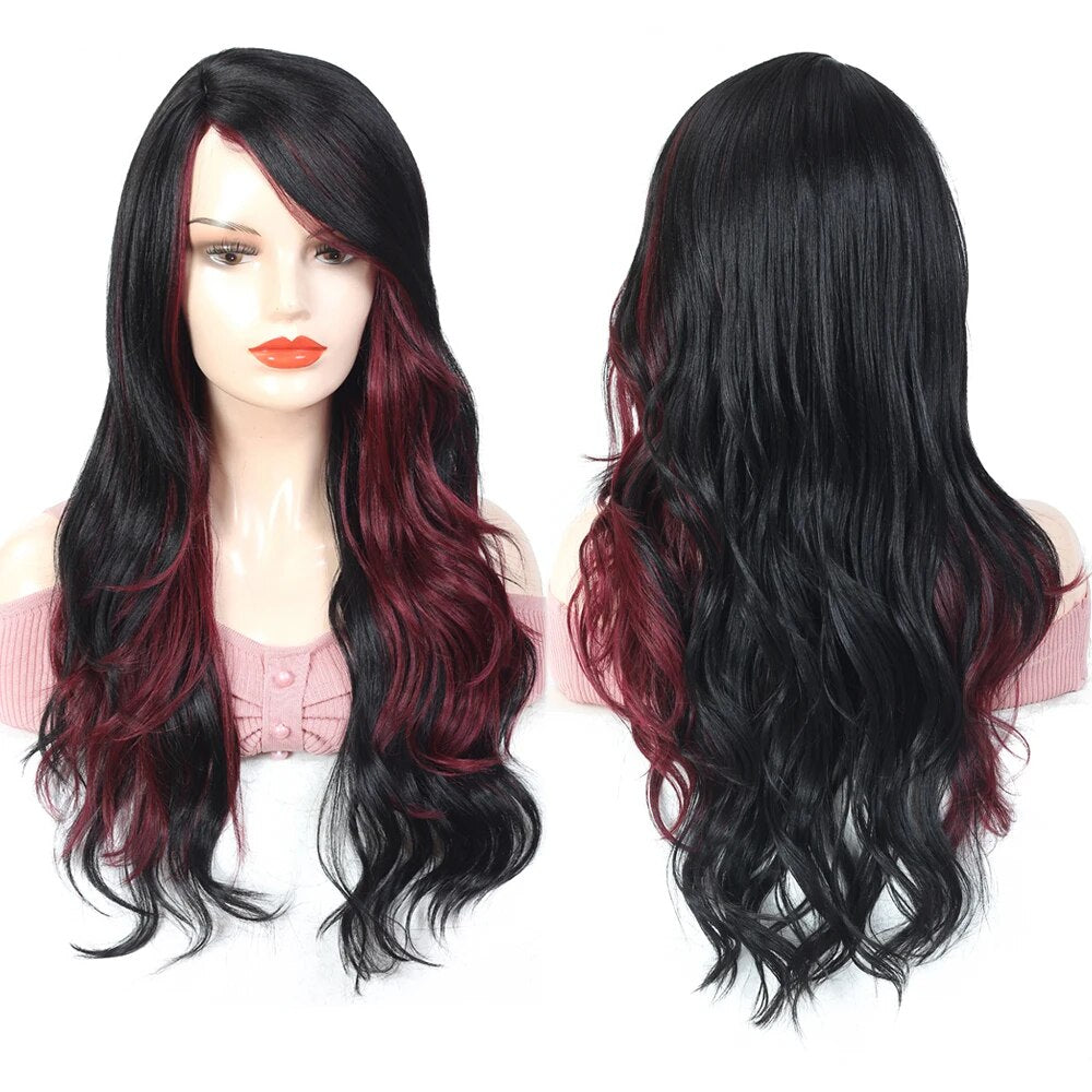 Side Part Synthetic Wigs With Bangs