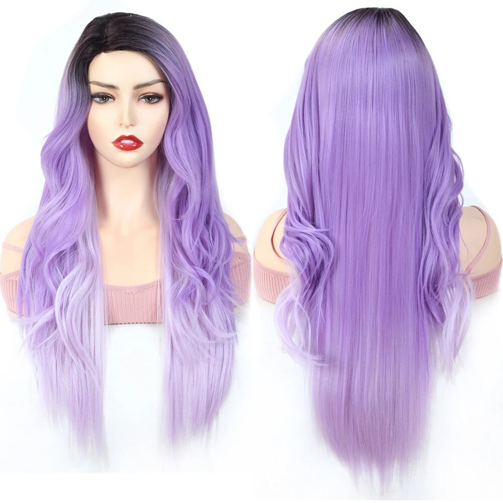 Side Part Synthetic Long Wigs