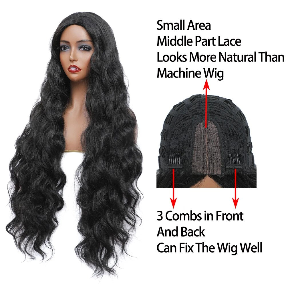 Soft Synthetic Middle Part Wig