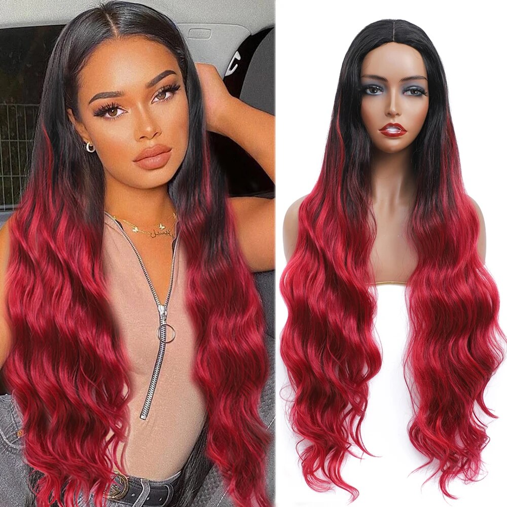 Soft Synthetic Middle Part Wig