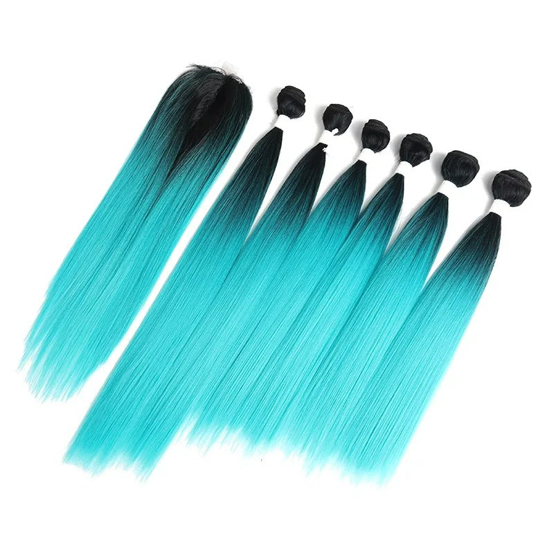 Straight Synthetic Wig Extensions