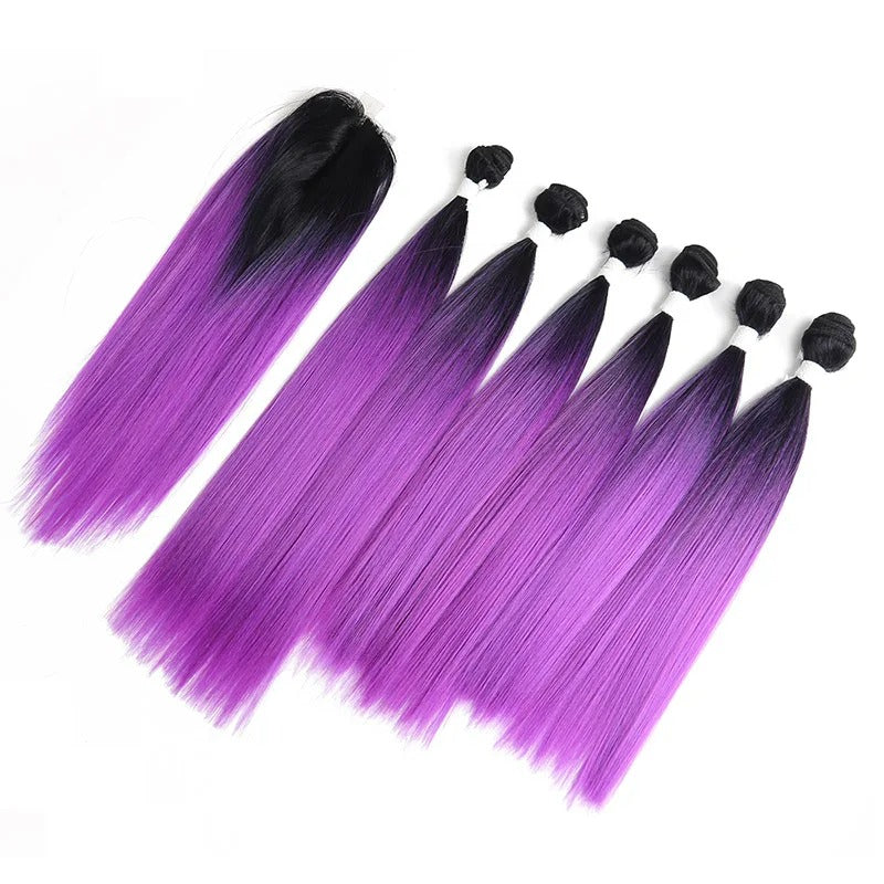 Straight Synthetic Wig Extensions