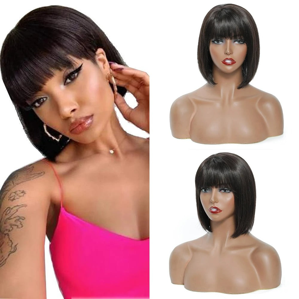 Straight Synthetic Non Lace Wig