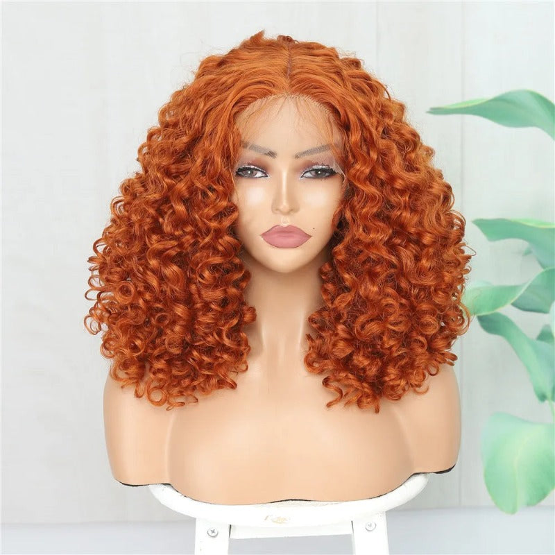 Swiss Lace Front Fluffy Curly Wigs