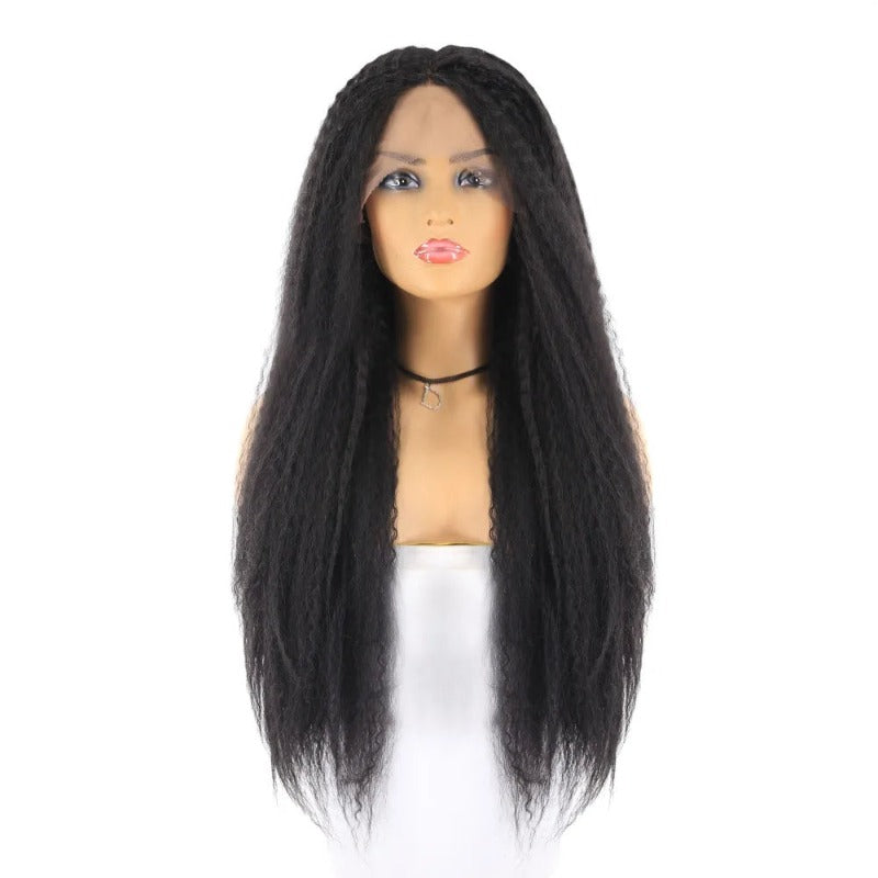 Swiss Lace Front Long Fluffy Wigs