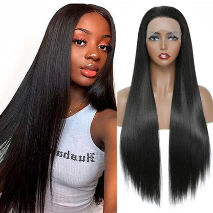 Swiss Lace Front Long Straight Hair Wig