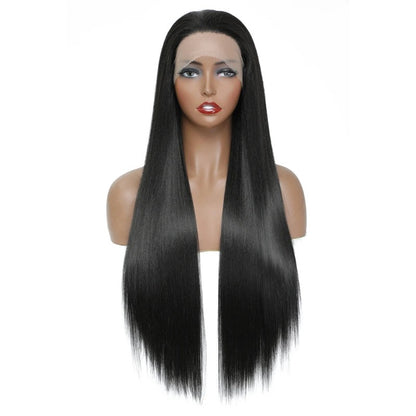 Swiss Lace Front Long Straight Hair Wig