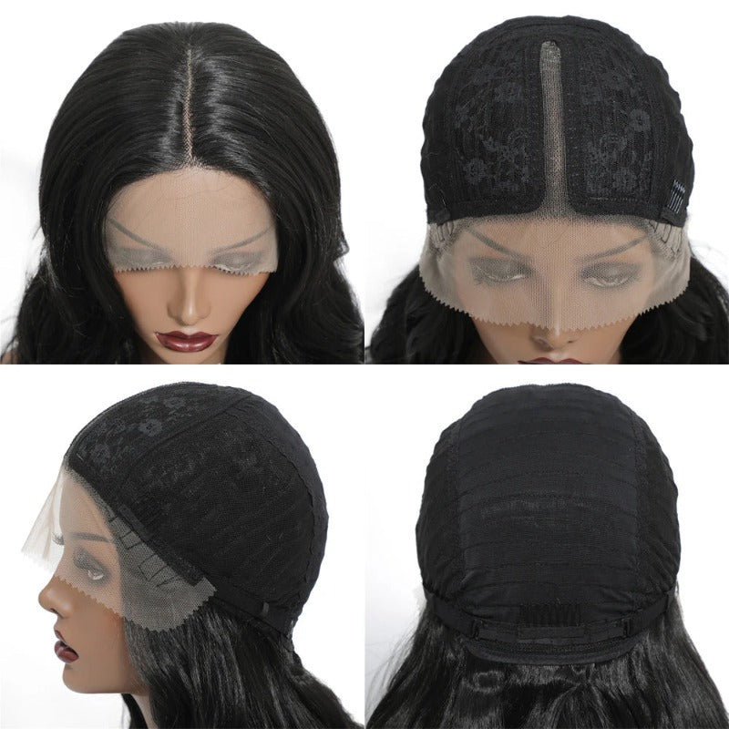 Swiss Lace Front Long Wave Wigs