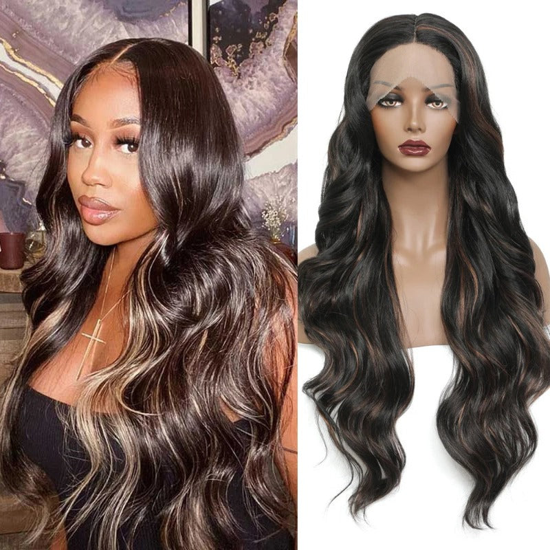 Swiss Lace Front Long Wave Wigs