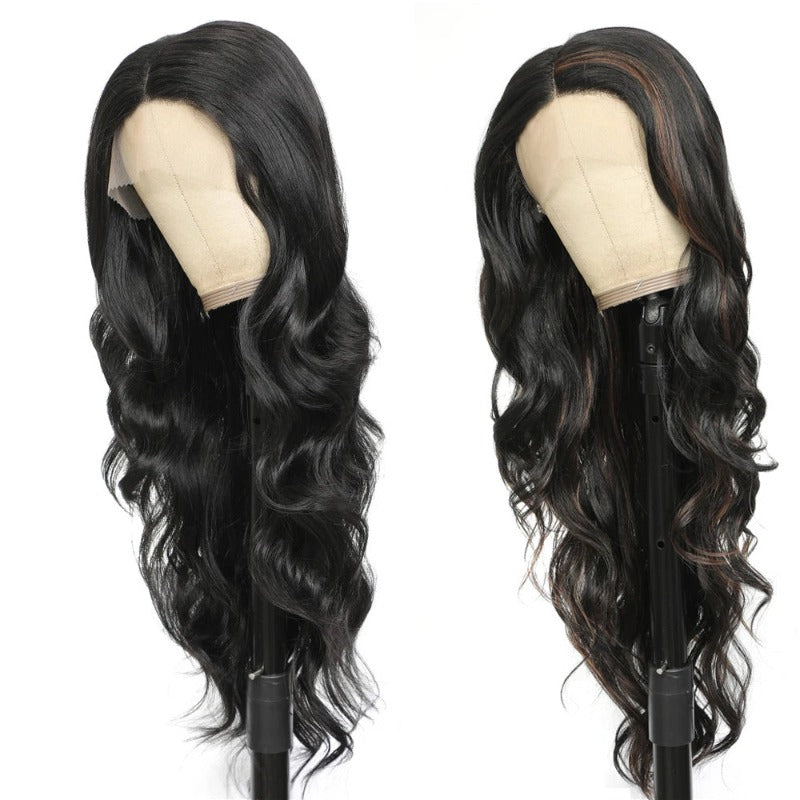 Swiss Lace Front Long Wave Wigs