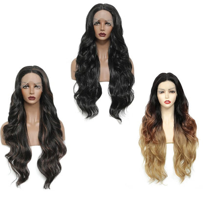 Swiss Lace Front Long Wave Wigs