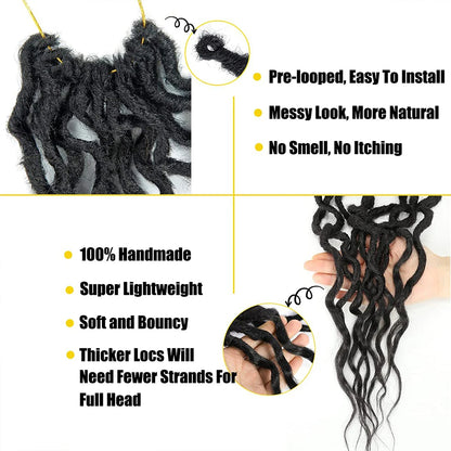 Synthetic Crochet Goddess Locs