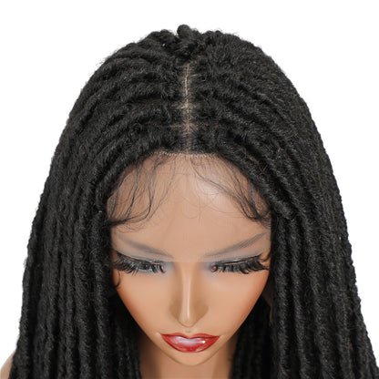 Synthetic Full Lace Faux Locs Braided Wig