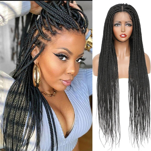 Synthetic Lace Front Braided Crochet Wig