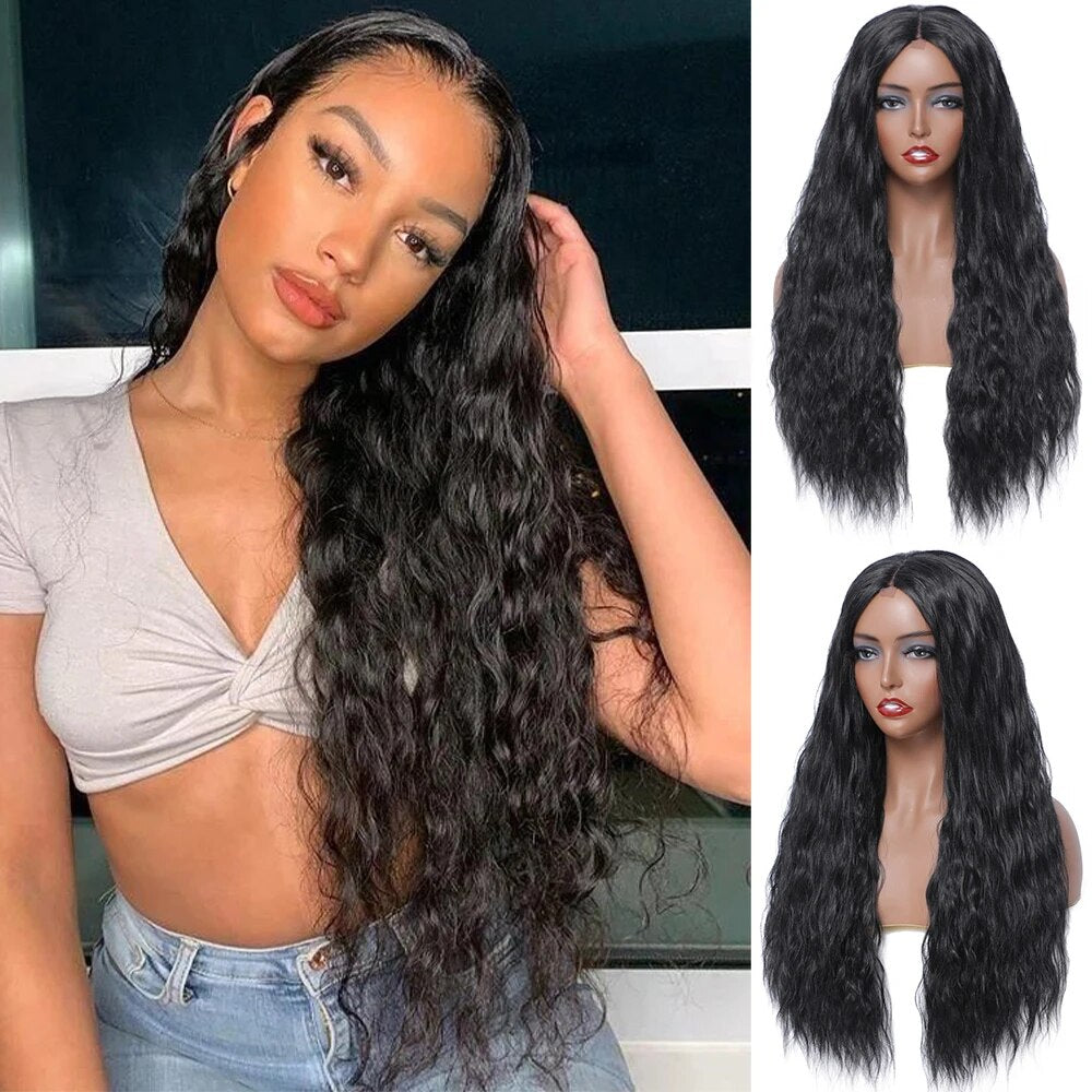 Synthetic Middle Part Lace Wigs