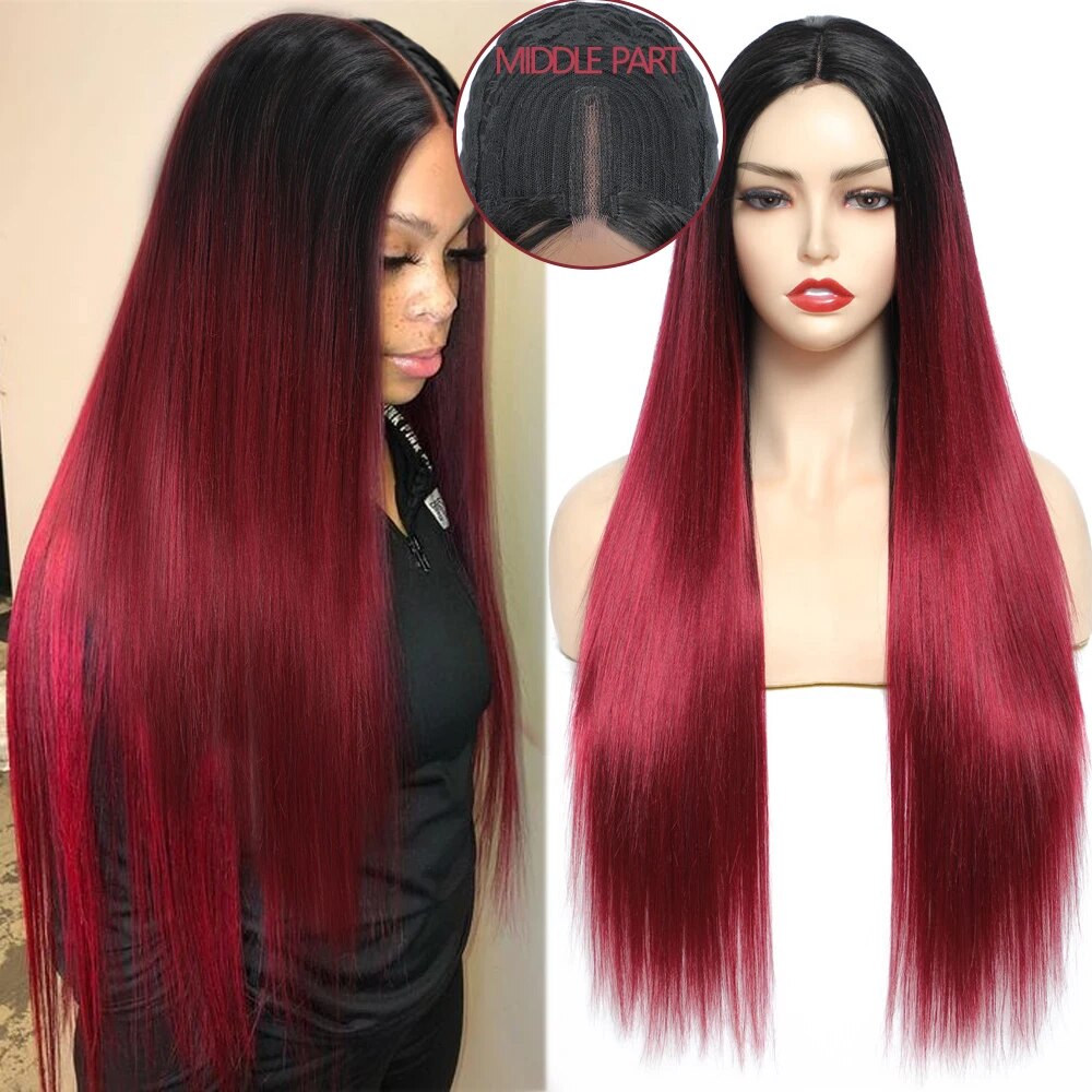 Synthetic Straight Lace Wig