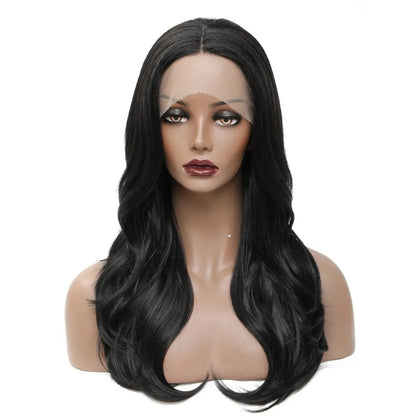 Wavy Middle Part Medium Length Wigs