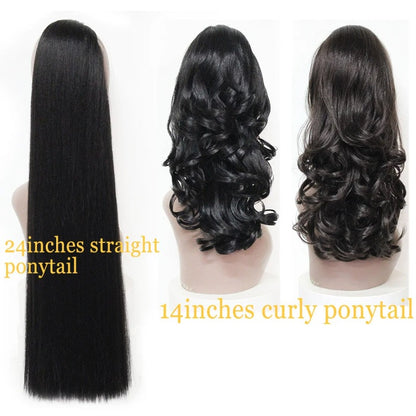 Wavy Ponytail Extension Clips