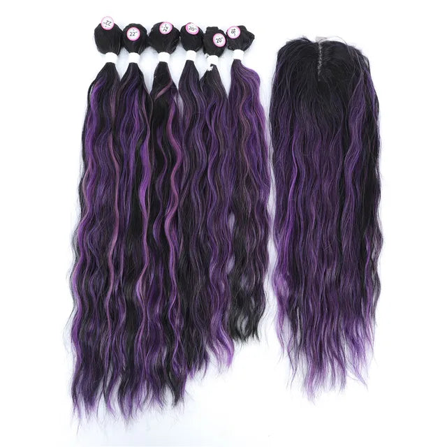 Wavy Synthetic Wig Extensions