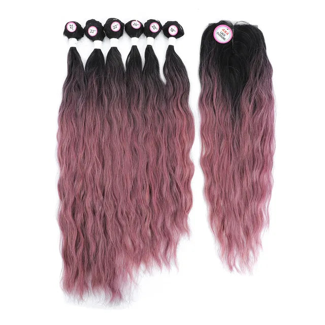 Wavy Synthetic Wig Extensions