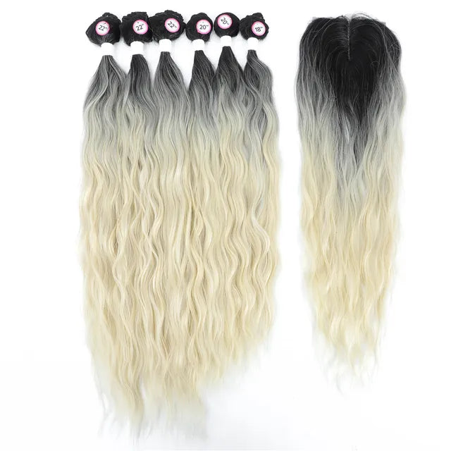 Wavy Synthetic Wig Extensions