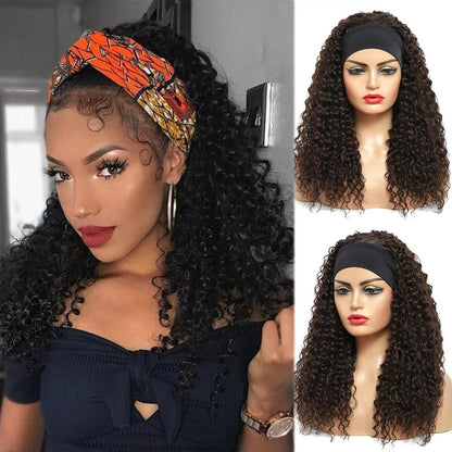 Curly Texture Synthetic Headband Wig