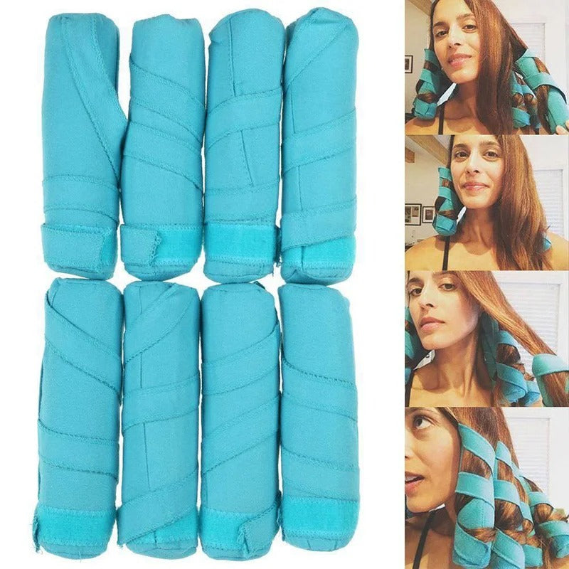 8 Pieces Hair Rollers Sleep Styler Kit