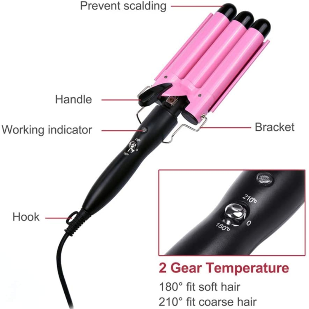 Get salon-worthy results at home with the Facaily Hair Curling Iron Wand